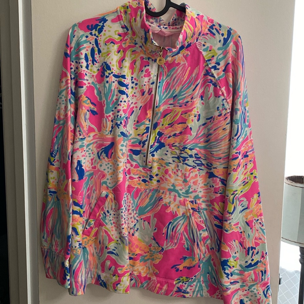 Lilly Pulitzer bright colored pullover with pockets